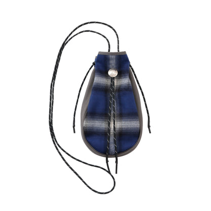 【LIMITED COLOR】ZAKI-YIA0001 / ZAKI POUCH Handmade by 吉岡衣料店 / BLUE CHECK