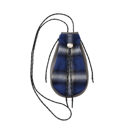 【LIMITED COLOR】ZAKI-YIA0001 / ZAKI POUCH Handmade by 吉岡衣料店 / BLUE CHECK