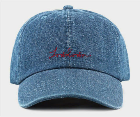 Lowdown / Baseball Low Cap / DENIM BLUE × RED