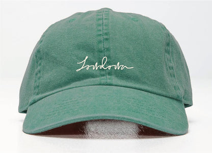 Lowdown / Pigment Dyed Low Cap / GREEN × OFF-WHITE