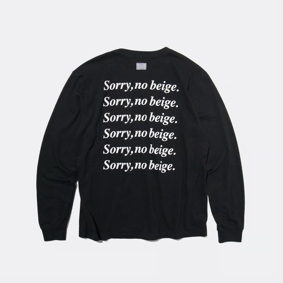 T-4289 / TEXT / SORRY / BLACK