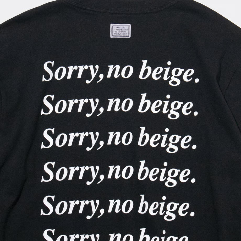 T-4289 / TEXT / SORRY / BLACK