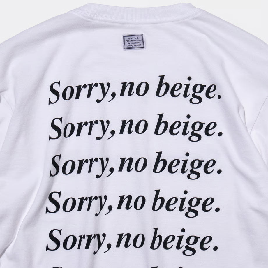 T-4286 / TEXT / SORRY / WHITE