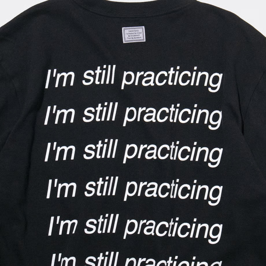 T-4288 / TEXT / PRACTICING / BLACK