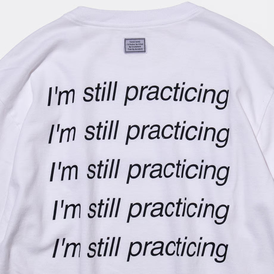 T-4285 / TEXT / PRACTICING / WHITE