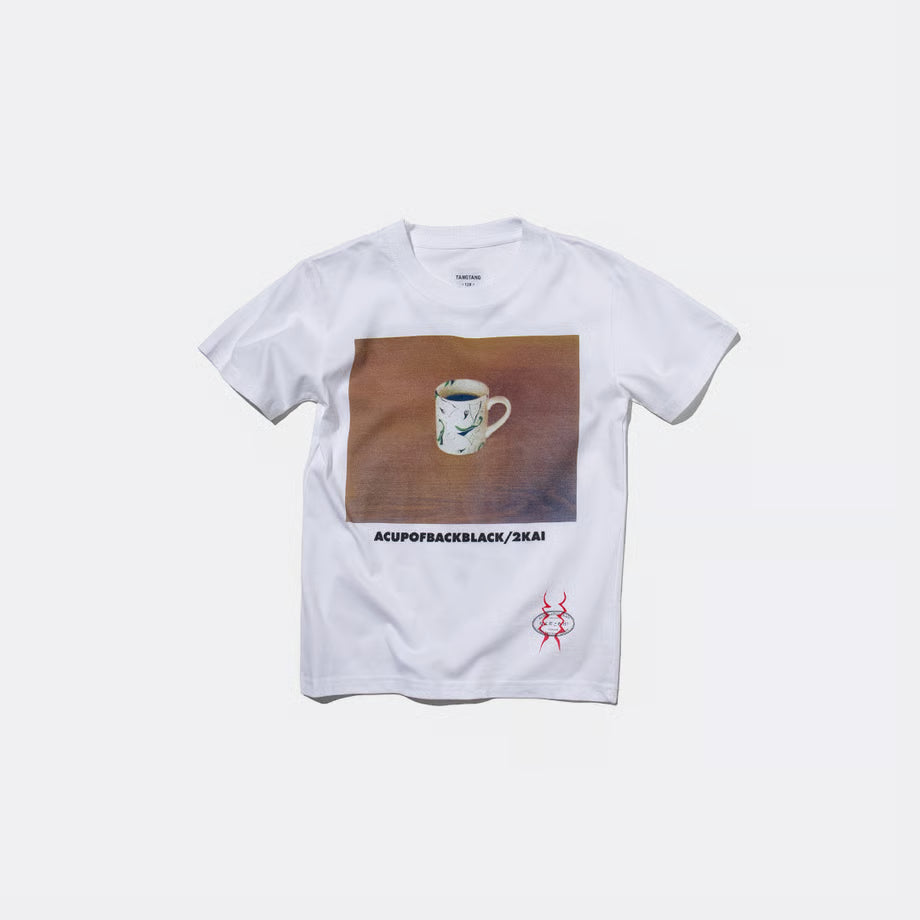 T-4007 / GASATARO2_KIDS / ACUPOFBACKBLACK/2KAI / WHITE